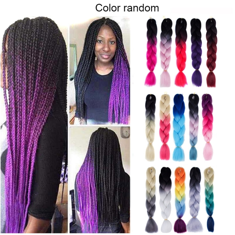 Fashion Color Gradient Individual Braid Wigs Chemical Fiber Big Braids, Random Color Delivery, Length: 60cm - free shipping - PMC TechLife - Order now!