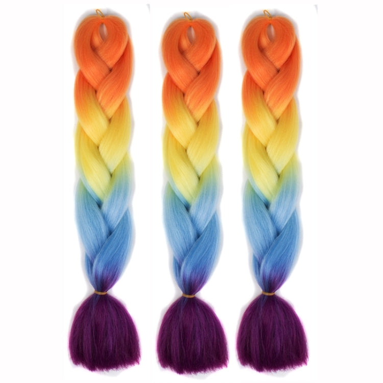 Fashion Color Gradient Individual Braid Wigs Chemical Fiber Big Braids, Random Color Delivery, Length: 60cm - free shipping - PMC TechLife - Order now!