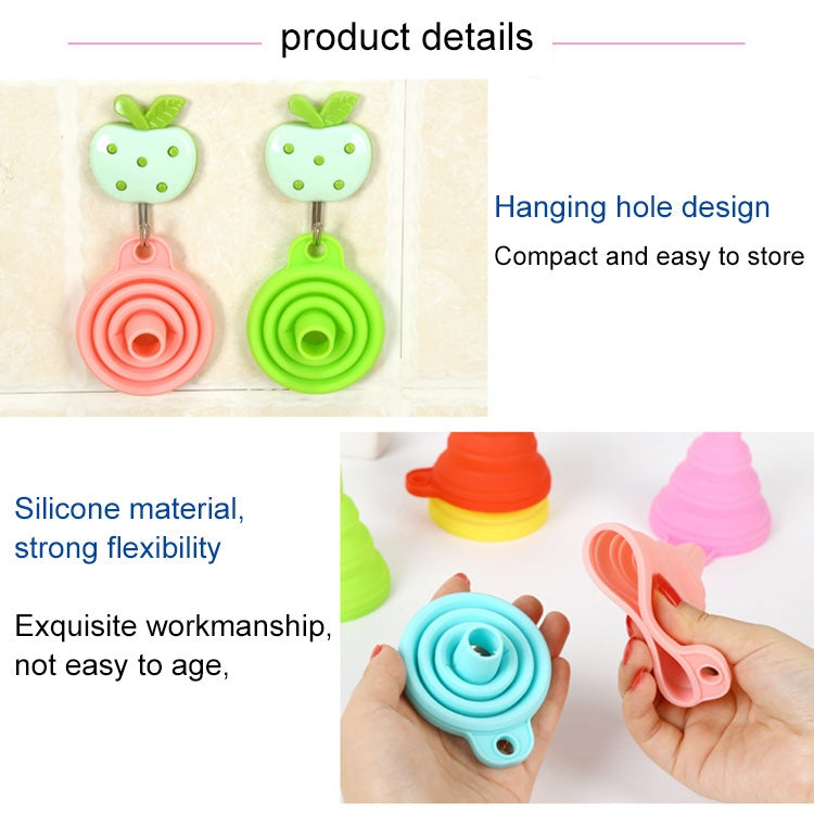 Mini Silicone Foldable Telescopic Funnel Random Color Delivery - Gadgets by PMC TechLife | Online Shopping South Africa | PMC TechLife | Buy Now Pay Later Mobicred