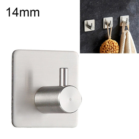 Stainless Steel Cylinder Hanger Bathroom Non-perforated Storage Clothes Hook, Size:14mm(Silver) - Hook by PMC Jewellery | Online Shopping South Africa | PMC Jewellery | Buy Now Pay Later Mobicred