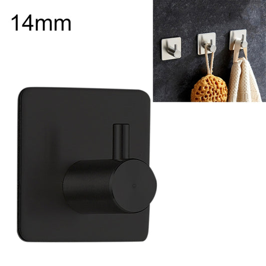 Stainless Steel Cylinder Hanger Bathroom Non-perforated Storage Clothes Hook, Size:14mm (Black) - Hook by PMC Jewellery | Online Shopping South Africa | PMC Jewellery | Buy Now Pay Later Mobicred