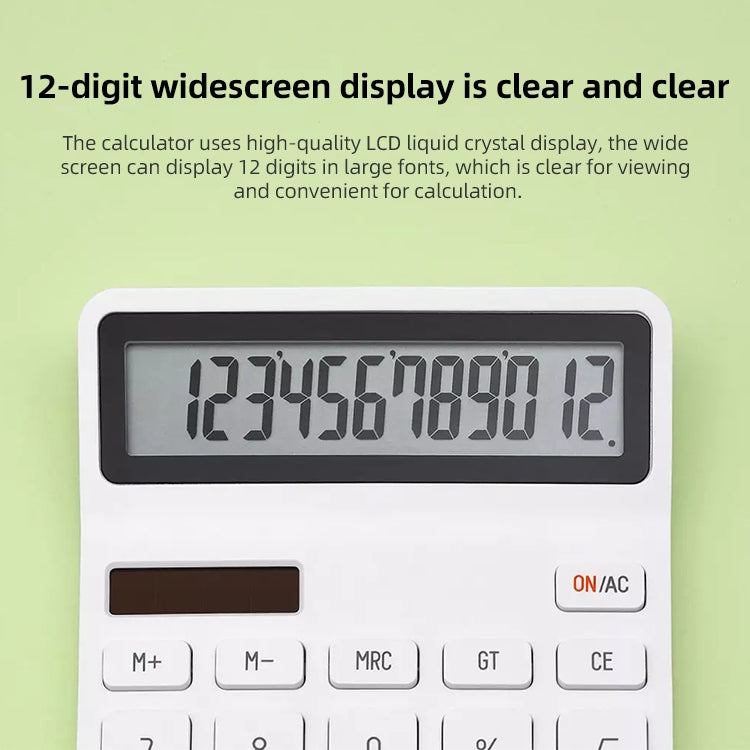 Original Xiaomi Youpin LEMO Rice Calculator 12-bit LED Display ABS Material 6 Degree Angle(White) - Calculator by Xiaomi | Online Shopping South Africa | PMC Jewellery