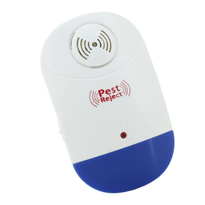 Electronic Ultrasonic Mosquito Rat Pest Control Repeller with LED Light, EU Plug AC90V-250V (White+Blue) - Repellents by PMC Jewellery | Online Shopping South Africa | PMC Jewellery | Buy Now Pay Later Mobicred