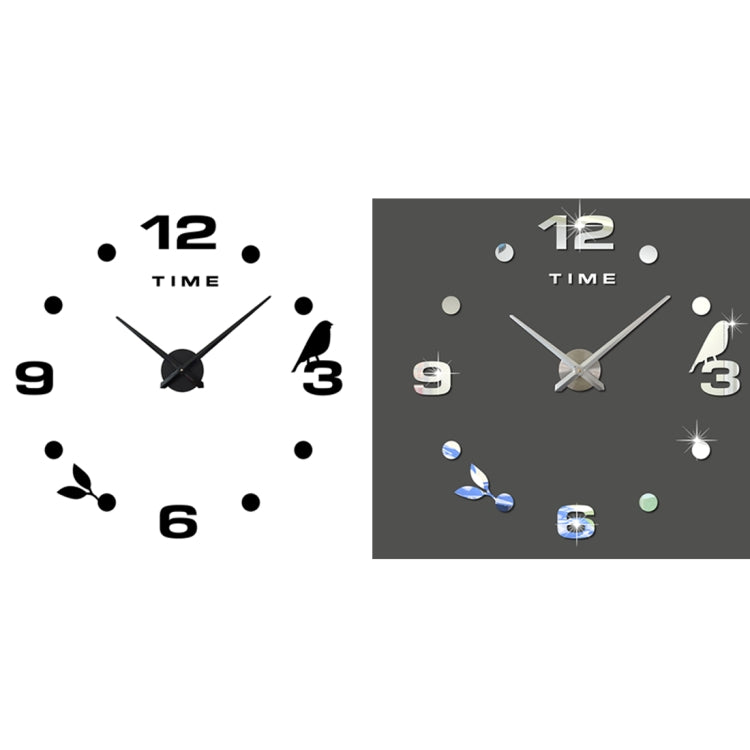 Bedroom Home Office Decoration Frameless Large Size DIY 3D Mirror Surface Wall Stickers Quiet Clock, Size: 100*100cm(Silver) - DIY Clocks by PMc TechLife | Online Shopping South Africa | PMc TechLife | Buy Now Pay Later Mobicred