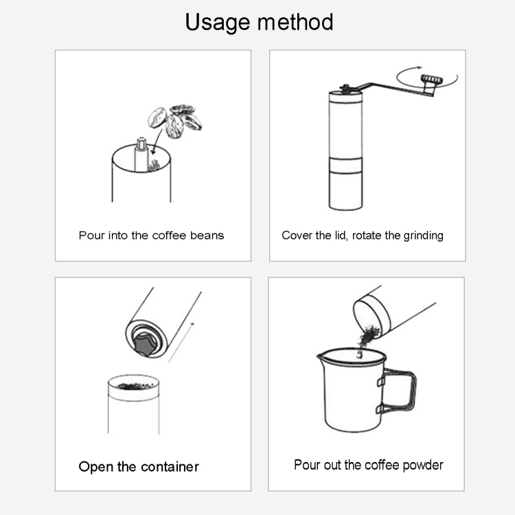 Portable Conical Burr Mill Manual Stainless Steel Hand Crank Coffee Bean Grinder, Capacity: 40g - Coffee Machine & Accessories by PMC TechLife | Online Shopping South Africa | PMC TechLife | Buy Now Pay Later Mobicred