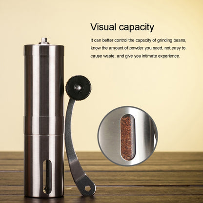 Portable Conical Burr Mill Manual Stainless Steel Hand Crank Coffee Bean Grinder, Capacity: 40g - Coffee Tools by PMC Jewellery | Online Shopping South Africa | PMC Jewellery | Buy Now Pay Later Mobicred