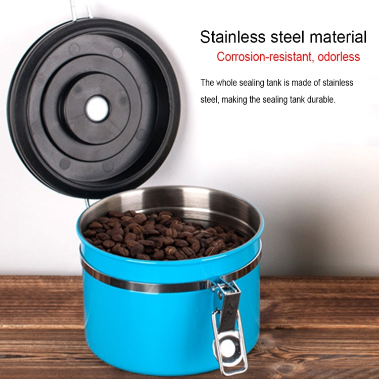 800ml Stainless Steel Sealed Food Coffee Grounds Bean Storage Container with Built-in CO2 Gas Vent Valve & Calendar (Silver) - Coffee Machine & Accessories by PMC TechLife | Online Shopping South Africa | PMC TechLife | Buy Now Pay Later Mobicred