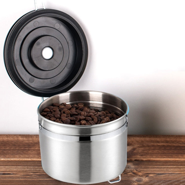 1200ml Stainless Steel Sealed Food Coffee Grounds Bean Storage Container with Built-in CO2 Gas Vent Valve & Calendar (Silver) - Coffee Tools by PMC TechLife | Online Shopping South Africa | PMC TechLife | Buy Now Pay Later Mobicred