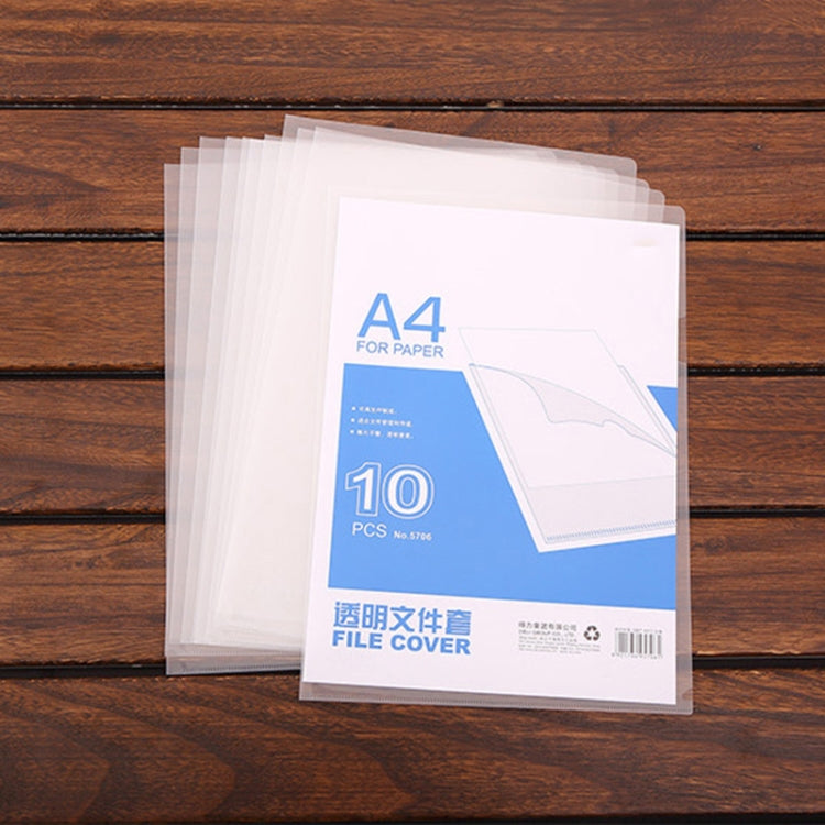 10 PCS Deli Transparent Single Page A4 Folder, Size: 32.1*30.7cm - File Folder by Deli | Online Shopping South Africa | PMC Jewellery