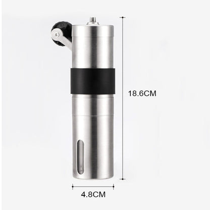 Portable Conical Burr Mill Manual Stainless Steel Hand Crank Coffee Bean Grinder with Silicone Ring, Capacity: 40g - Coffee Tools by PMC Jewellery | Online Shopping South Africa | PMC Jewellery | Buy Now Pay Later Mobicred