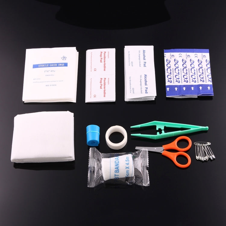 2 PCS Portable First Aid Kit with Bag, Includes Sanitizing Pads, Gauzes, Scissors,Band-aids and Tweezers, Random Color Delivery - free shipping - PMC TechLife - Order now!