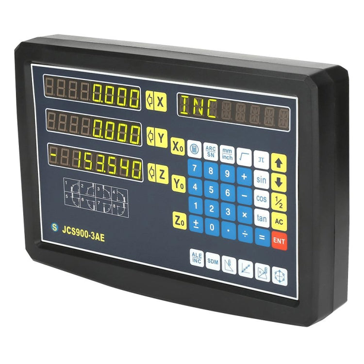 JCS900-3AE Three Axes Digital Readout Display Milling Lathe Machine, EU Plug - Digital Multimeter by PMC Jewellery | Online Shopping South Africa | PMC Jewellery