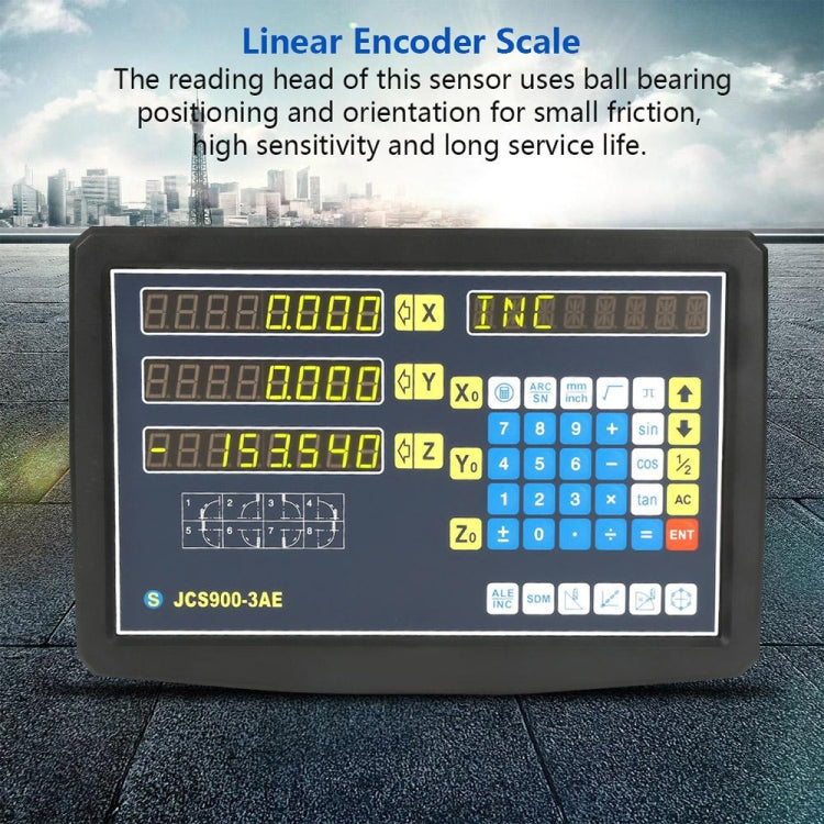 JCS900-3AE Three Axes Digital Readout Display Milling Lathe Machine, EU Plug - Digital Multimeter by PMC Jewellery | Online Shopping South Africa | PMC Jewellery