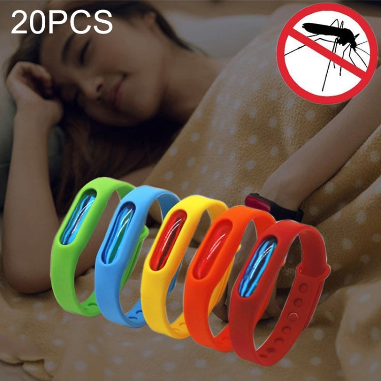 20 PCS Anti-mosquito Silicone Repellent Bracelet Buckle Wristband Bugs Away, Suitable for Children and Adults, Length:23cm, Random Color Delivery - Repellent Wristband by PMC TechLife | Online Shopping South Africa | PMC TechLife | Buy Now Pay Later Mobicred