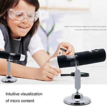 50X~1000X Magnifier HD Image Sensor 1920x1080P USB WiFi Digital Microscope with 8 LED & Professional Stand (Grey) - Digital Microscope by PMC Jewellery | Online Shopping South Africa | PMC Jewellery | Buy Now Pay Later Mobicred