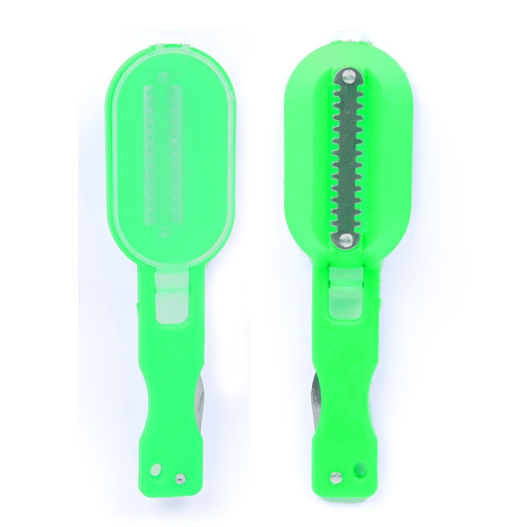 2 PCS Kitchen Essential Fish Scraper Fish Scale Planing Knife with Cover (Green) - Gadgets by PMC Jewellery | Online Shopping South Africa | PMC Jewellery | Buy Now Pay Later Mobicred