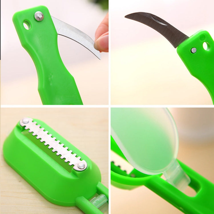 2 PCS Kitchen Essential Fish Scraper Fish Scale Planing Knife with Cover (Green) - Gadgets by PMC Jewellery | Online Shopping South Africa | PMC Jewellery | Buy Now Pay Later Mobicred