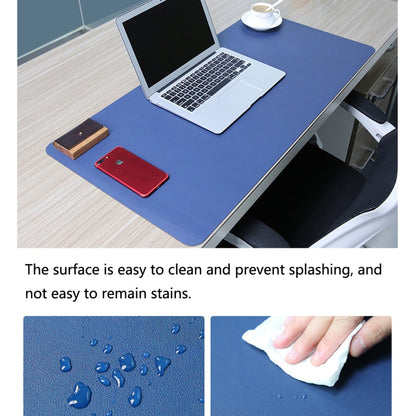 Multifunction Business PU Leather Mouse Pad Keyboard Pad Table Mat Computer Desk Mat, Size: 60 x 30cm(Sapphire Blue) - Desk Pads by PMC Jewellery | Online Shopping South Africa | PMC Jewellery