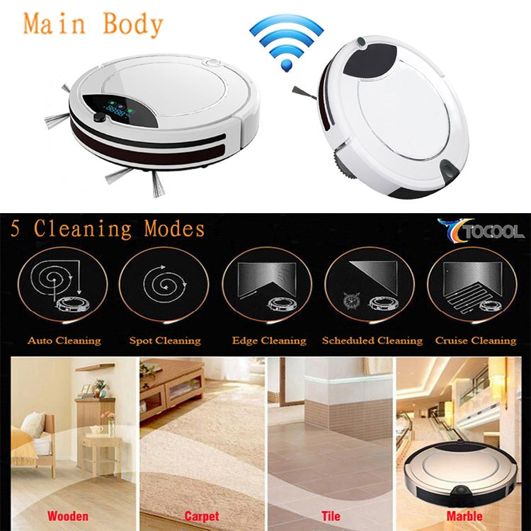 TOCOOL TC-450 Smart Vacuum Cleaner Touch Display Household Sweeping Cleaning Robot with Remote Control(Red) - free shipping - PMC TechLife - Order now!