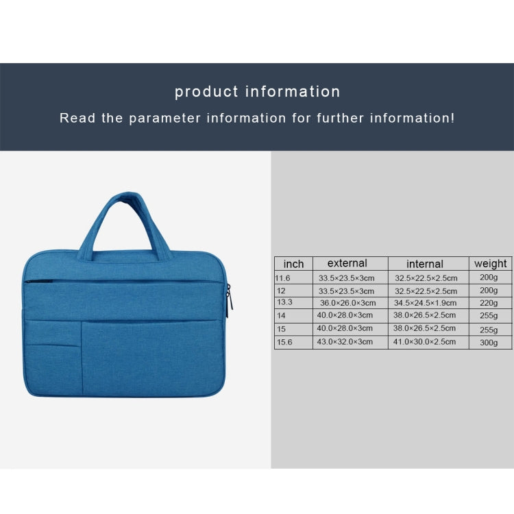 Universal Multiple Pockets Wearable Oxford Cloth Soft Portable Leisurely Handle Laptop Tablet Bag, For 12 inch and Below Macbook, Samsung, Lenovo, Sony, DELL Alienware, CHUWI, ASUS, HP (navy) - 12.1 inch by PMC Jewellery | Online Shopping South Africa | PMC Jewellery | Buy Now Pay Later Mobicred