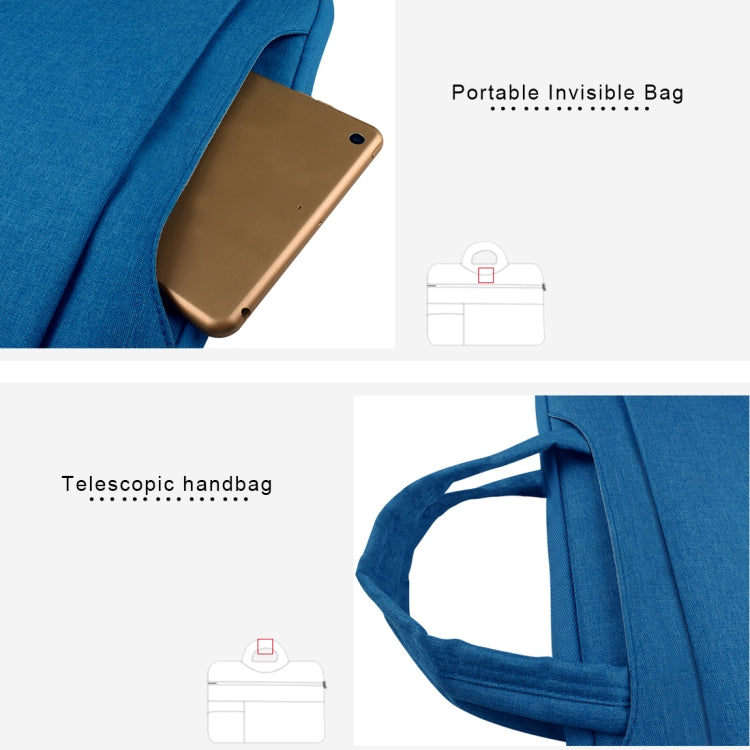 Universal Multiple Pockets Wearable Oxford Cloth Soft Portable Leisurely Handle Laptop Tablet Bag, For 14 inch and Below Macbook, Samsung, Lenovo, Sony, DELL Alienware, CHUWI, ASUS, HP (Grey) - 15 inch by PMC TechLife | Online Shopping South Africa | PMC TechLife | Buy Now Pay Later Mobicred