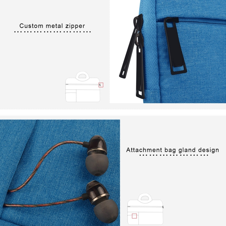 Universal Multiple Pockets Wearable Oxford Cloth Soft Portable Leisurely Handle Laptop Tablet Bag, For 14 inch and Below Macbook, Samsung, Lenovo, Sony, DELL Alienware, CHUWI, ASUS, HP (Blue) - 15 inch by PMC TechLife | Online Shopping South Africa | PMC TechLife | Buy Now Pay Later Mobicred