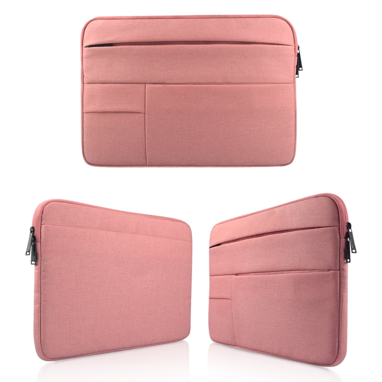 Universal Multiple Pockets Wearable Oxford Cloth Soft Portable Leisurely Laptop Tablet Bag, For 14 inch and Below Macbook, Samsung, Lenovo, Sony, DELL Alienware, CHUWI, ASUS, HP(Pink) - 15 inch by PMC TechLife | Online Shopping South Africa | PMC TechLife | Buy Now Pay Later Mobicred