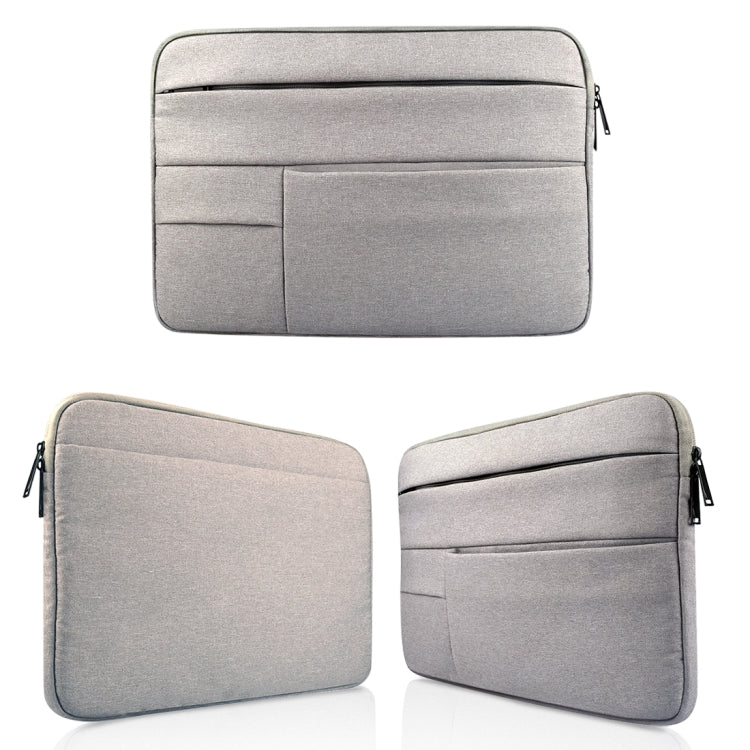 Universal Multiple Pockets Wearable Oxford Cloth Soft Portable Leisurely Laptop Tablet Bag, For 14 inch and Below Macbook, Samsung, Lenovo, Sony, DELL Alienware, CHUWI, ASUS, HP(Grey) - 15 inch by PMC TechLife | Online Shopping South Africa | PMC TechLife | Buy Now Pay Later Mobicred