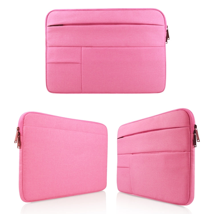 Universal Multiple Pockets Wearable Oxford Cloth Soft Portable Leisurely Laptop Tablet Bag, For 14 inch and Below Macbook, Samsung, Lenovo, Sony, DELL Alienware, CHUWI, ASUS, HP(Magenta) - 15 inch by PMC TechLife | Online Shopping South Africa | PMC TechLife | Buy Now Pay Later Mobicred