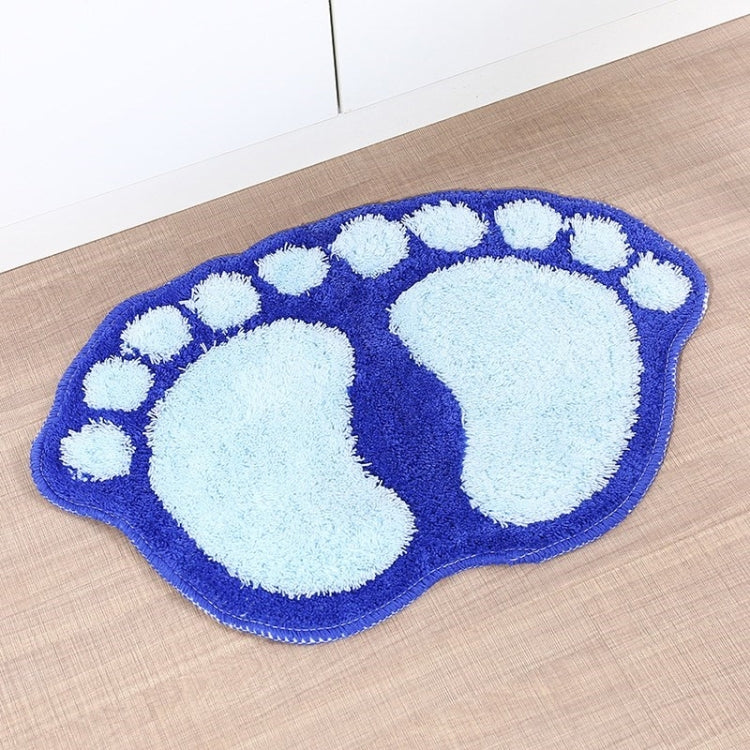 1390 Foot-shaped Non Slip Shaggy Soft Water Absorption Bedroom Bathroom Carpet Mat(Blue) - Mats by PMC TechLife | Online Shopping South Africa | PMC TechLife