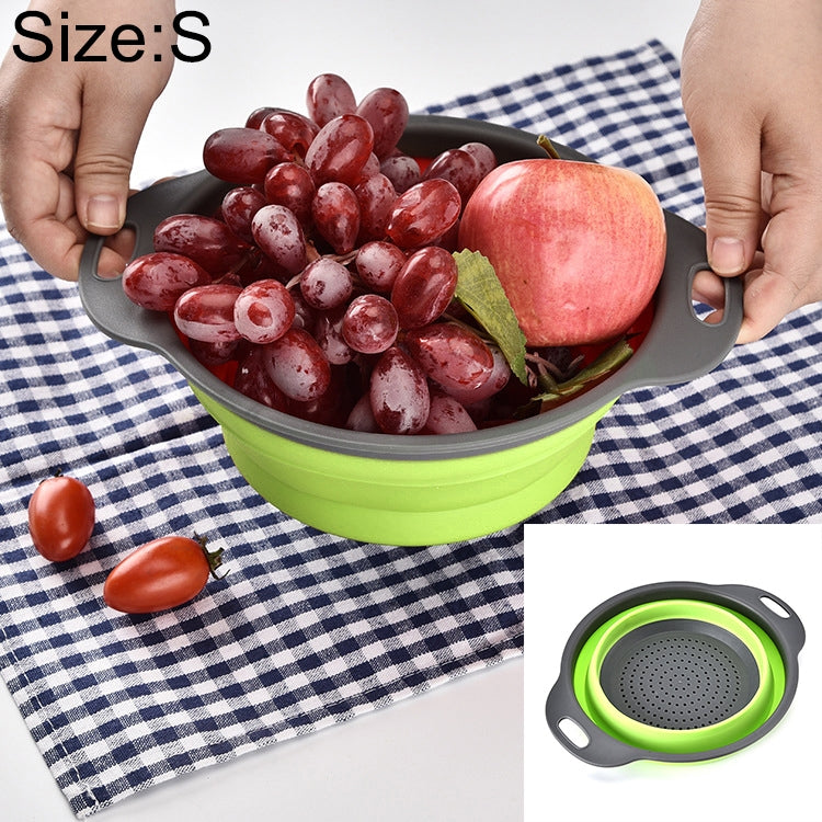 Creative Folding Vegetables Fruits Storage Basket Organizer Drain Basket, S, Size: 24.5*20*9cm (Green) - Gadgets by PMC Jewellery | Online Shopping South Africa | PMC Jewellery | Buy Now Pay Later Mobicred