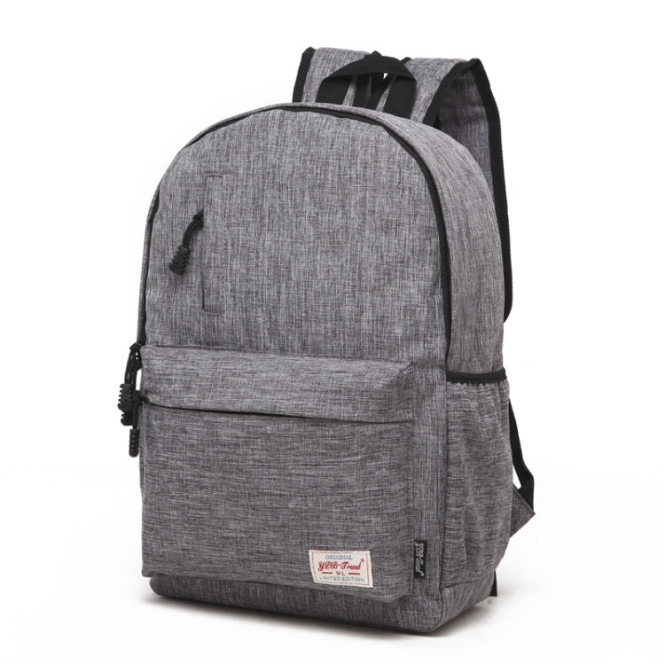 Universal Multi-Function Canvas Laptop Computer Shoulders Bag Leisurely Backpack Students Bag, Small Size: 37x26x12cm, For 13.3 inch and Below Macbook, Samsung, Lenovo, Sony, DELL Alienware, CHUWI, ASUS, HP(Grey) - Backpack by PMC Jewellery | Online Shopping South Africa | PMC Jewellery | Buy Now Pay Later Mobicred