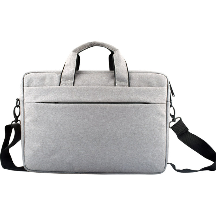 Breathable Wear-resistant Thin and Light Fashion Shoulder Handheld Zipper Laptop Bag with Shoulder Strap, For 13.3 inch and Below Macbook, Samsung, Lenovo, Sony, DELL Alienware, CHUWI, ASUS, HP(Grey) - 13.3 inch by PMC Jewellery | Online Shopping South Africa | PMC Jewellery | Buy Now Pay Later Mobicred