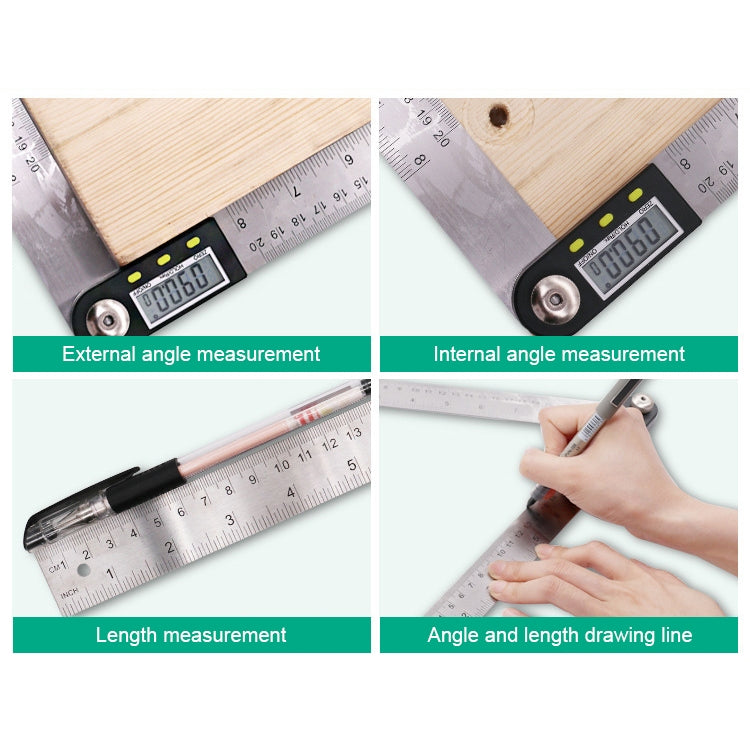 Digital Display Angle Finder Meter Protractor Goniometer Ruler, Measure Range: 500mm - Measuring Tools by PMC Jewellery | Online Shopping South Africa | PMC Jewellery | Buy Now Pay Later Mobicred