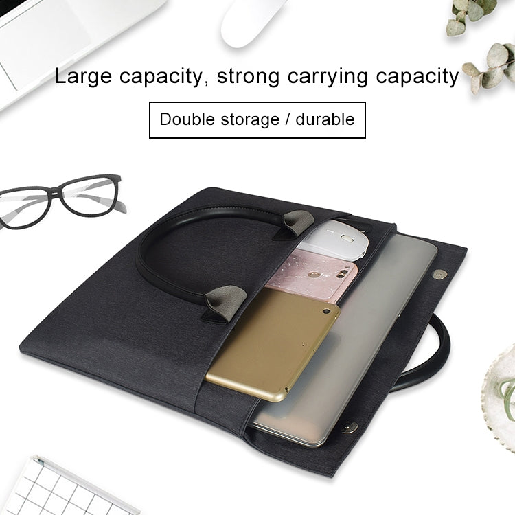 15.4 inch Universal Wearable Soft Handle Portable Laptop Tablet Bag, For Macbook, Samsung, Lenovo, Sony, DELL Alienware, CHUWI, ASUS, HP(Navy Blue) - 15 inch by PMC TechLife | Online Shopping South Africa | PMC TechLife | Buy Now Pay Later Mobicred