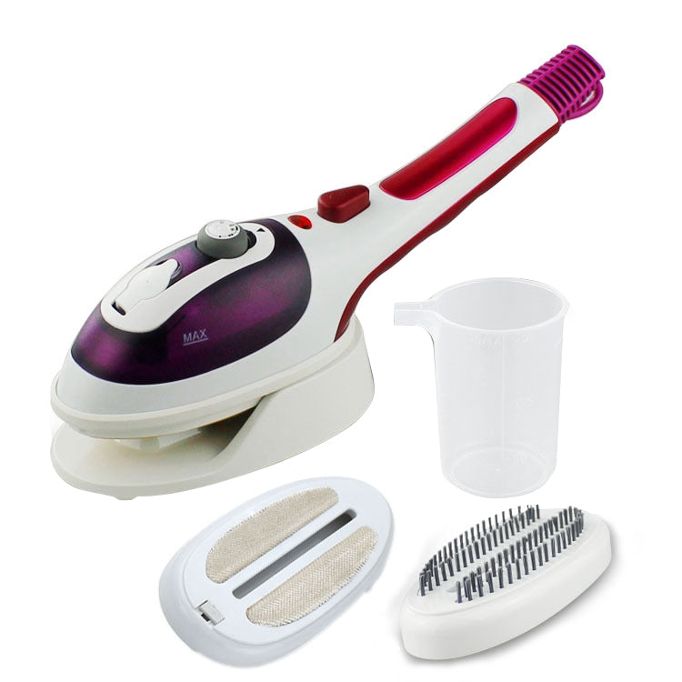 Multifunction Household Handheld Steamer Travel Portable Hand - Held Steam Hanging Hot Machine Ceramic Bottom with Flannelette Brush & Hair Brush & Measuring Cup,EU Plug(Purple) - free shipping - PMC TechLife - Order now!