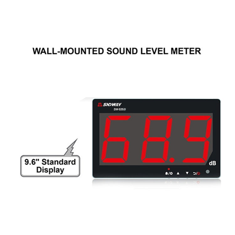 SNDWAY SW525B Wall-mounted DB Sound Level Meter Noise Tester with USB Data Storage Transfer & USB Communication - Light & Sound Meter by SNDWAY | Online Shopping South Africa | PMC Jewellery