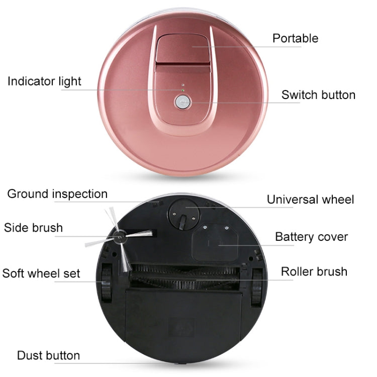 FD-RSW(E) Smart Household Sweeping Machine Cleaner Robot(Red) - Robot Vacuum Cleaner by PMC TechLife | Online Shopping South Africa | PMC TechLife | Buy Now Pay Later Mobicred