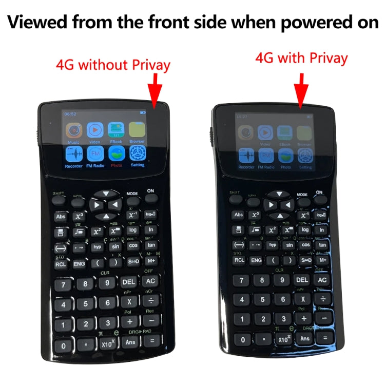 2.4 inch Display Screen Anti-peeping Scientific Calculator, Support Sound Recording / Radio / Music & Video Playing - Multimedia Player by PMC Jewellery | Online Shopping South Africa | PMC Jewellery | Buy Now Pay Later Mobicred