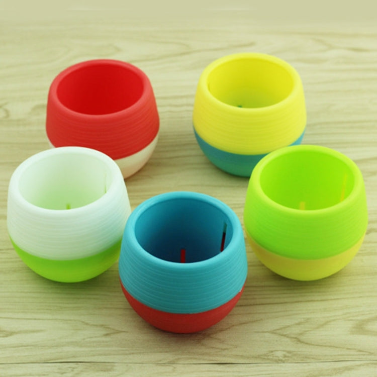 Colourful Mini Round Plastic Plant Flower Pot Garden Home Office Decoration Nursery Pots  Plant Flowerpot with Water Tank, Random Color Delivery - Flower Pots & Planters by PMC TechLife | Online Shopping South Africa | PMC TechLife | Buy Now Pay Later Mobicred
