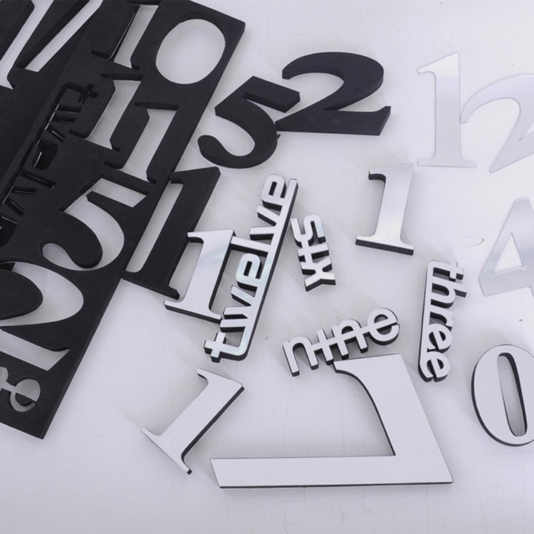 Creative 3D Mirror DIY Wall Sticker Clock, Size: 120*120cm(Silver) - DIY Clocks by PMc TechLife | Online Shopping South Africa | PMc TechLife | Buy Now Pay Later Mobicred