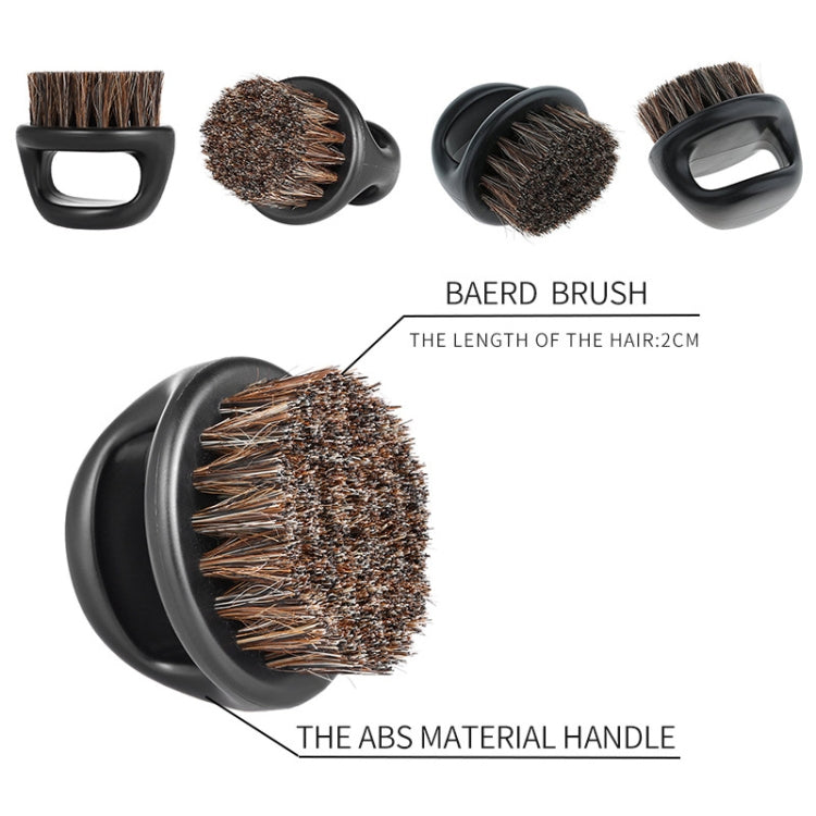 Men Ring Design Portable Boar Brush Black ABS Haircut Cleaning Shaving Brush(Black) - free shipping - PMC TechLife - Order now!