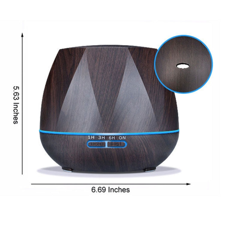 Diamond Wood Grain Remote Control Ultrasonic Humidifier Aromatherapy Machine Automatic Alcohol Sprayer with LED Lights, Capacity: 400mL, AU Plug (Light Wood Color) - free shipping - PMC TechLife - Order now!