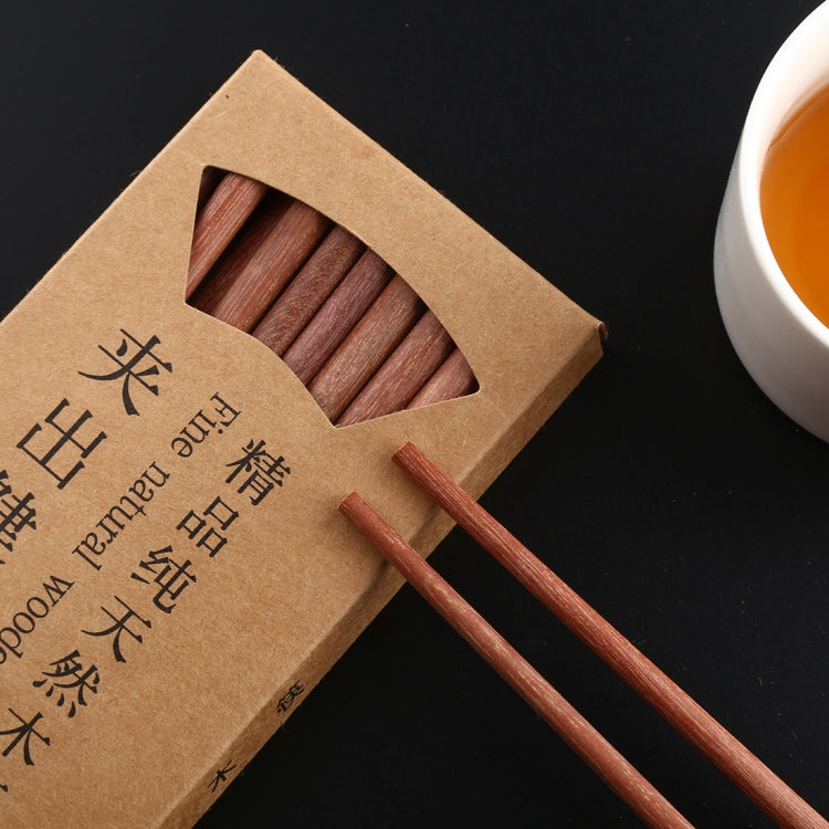 10 Pairs Natural Red Sandal Wood Non-slip Chopsticks - Cutlery Sets by PMc TechLife | Online Shopping South Africa | PMc TechLife | Buy Now Pay Later Mobicred