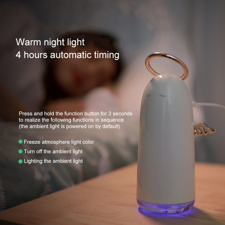 TSHM0 Mini Angel Atomizing Humidifier with Colorful Night Lights, Water Tank Capacity: 230mL (Gold) - free shipping - PMC TechLife - Order now!