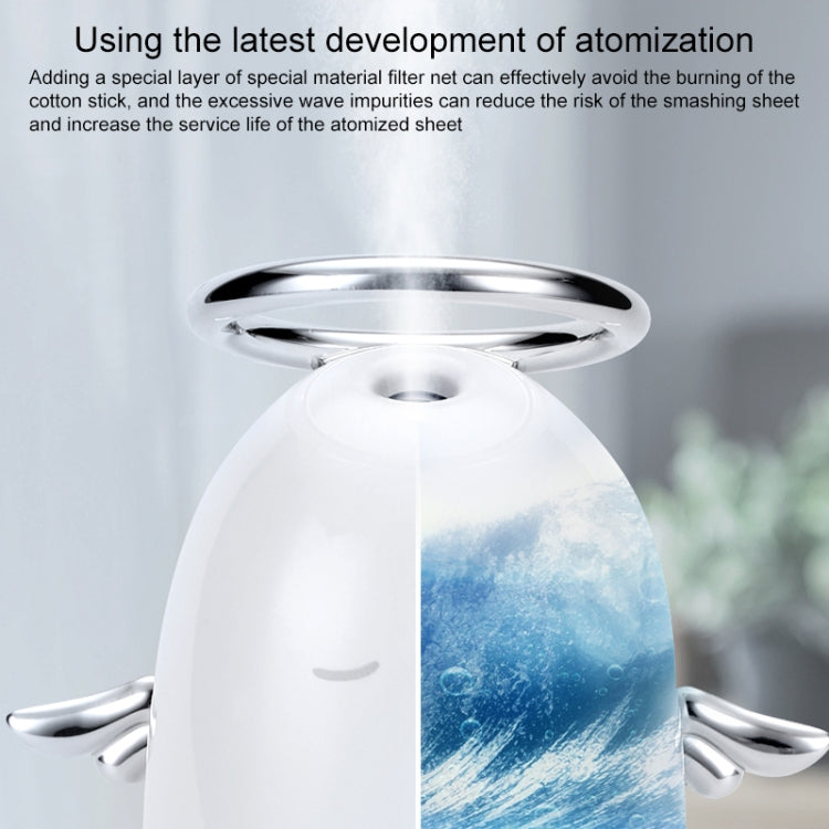TSHM0 Mini Angel Atomizing Humidifier with Colorful Night Lights, Water Tank Capacity: 230mL (Gold) - free shipping - PMC TechLife - Order now!