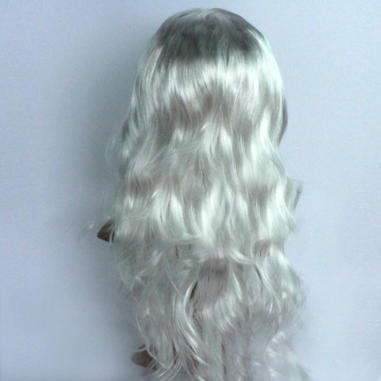 Colorful Wild-Curl Up Party Headwear Wavy Long PET Wigs For Female(White) - free shipping - PMC TechLife - Order now!