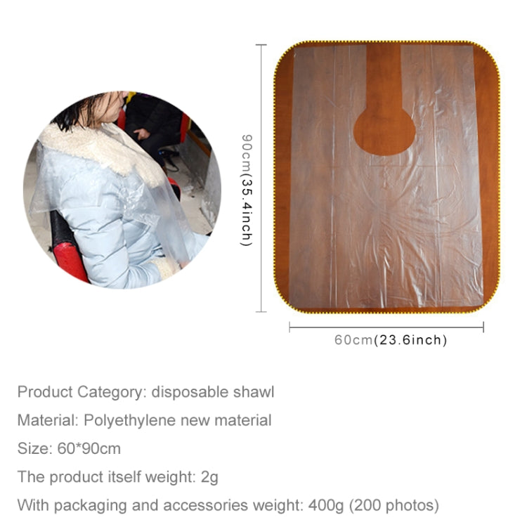 200 PCS One-time Hair Coloring Shawl/Cap Hairdressing Salon Hair Treatment Cloth Scarf(Transparent) - free shipping - PMC TechLife - Order now!