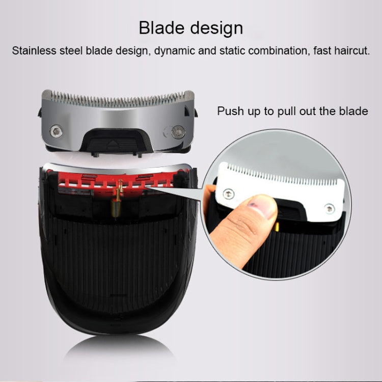 HJ-2018 Men Electric Shaver Fader Self-help Hair Clipper with Wai Cloth + Sponge + Spare Cutter Head, Standard Version, CN Plug - Hair Trimmer by PMC TechLife | Online Shopping South Africa | PMC TechLife