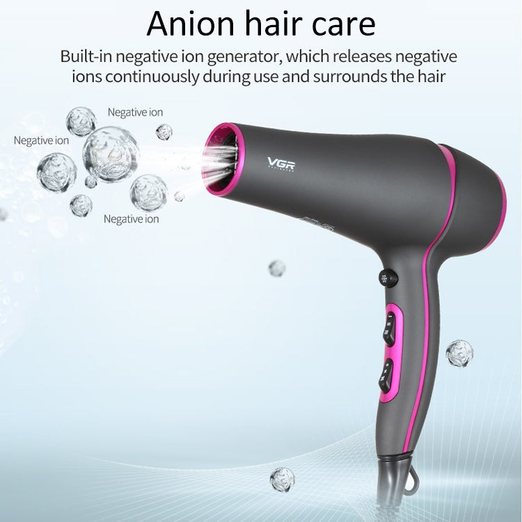VGR V-402 2200W Household Negative Ion Hair Dryers with 6 Gear Adjustment, Plug Type: EU Plug - free shipping - PMC TechLife - Order now!